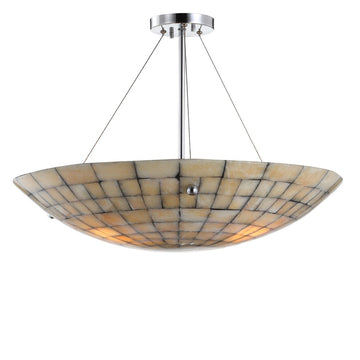 Sheila 24" Marble/Metal LED Chandelier - JONATHAN Y